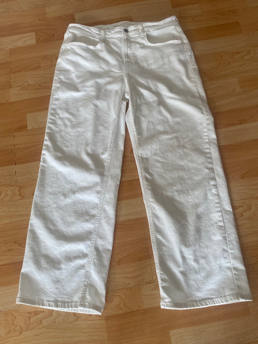 Old Navy High-Rise Wow Wide Leg Womens Calla Lilly Winter White Pants Size 16